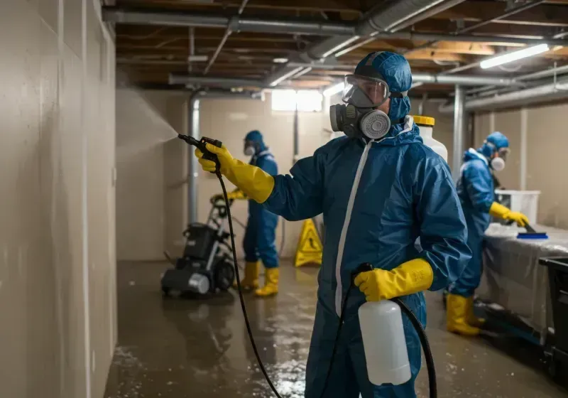 Basement Sanitization and Antimicrobial Treatment process in New Kent County, VA