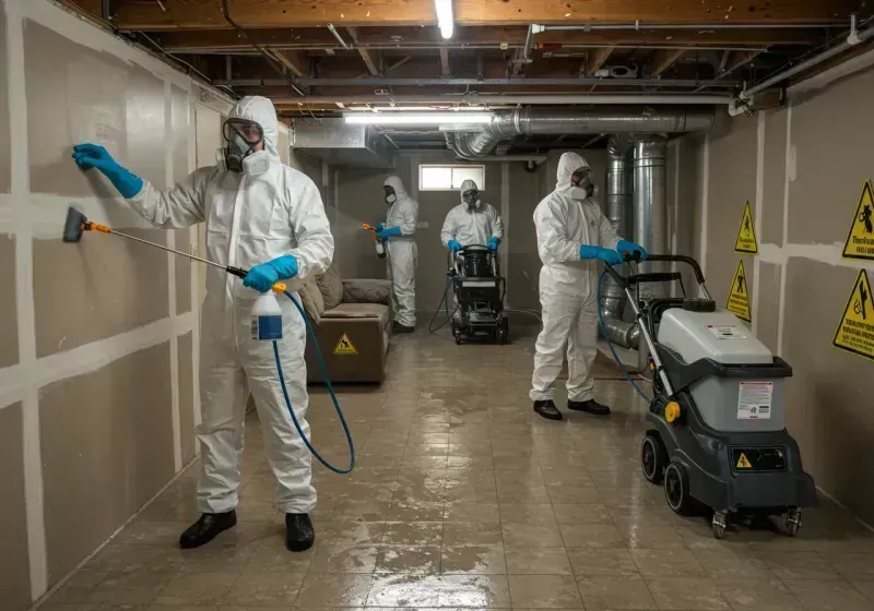 Basement Moisture Removal and Structural Drying process in New Kent County, VA